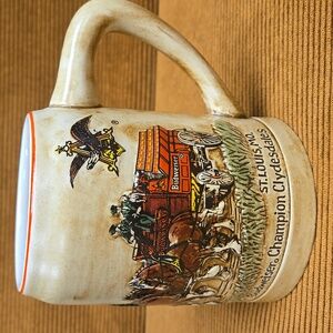 Vintage 1980's Budweiser Champion Clydesdales Stein St. Louis Mo.
